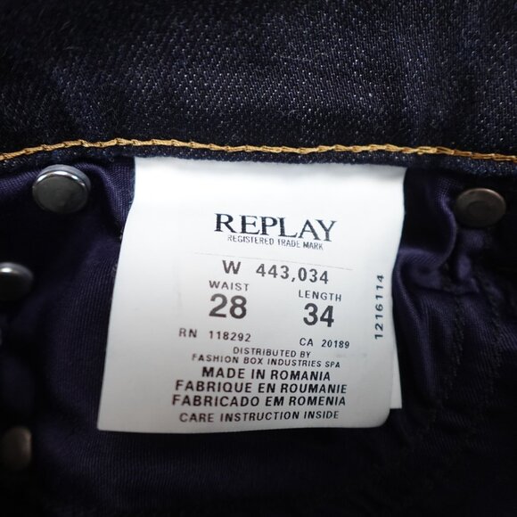 REPLAY Flare Bell Bottom Jeans Women's 28x34 Low Rise Stretch Denim - Picture 5 of 13